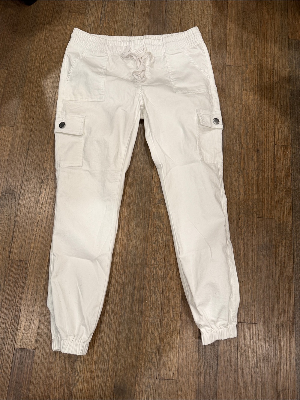 VIP White Cargo Jogger Pants